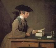 Jean Baptiste Simeon Chardin Stack of cards folded juvenile France oil painting artist